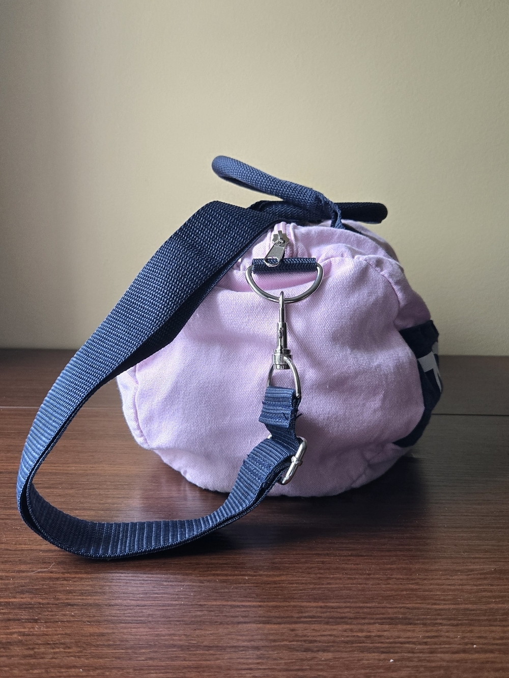 Tommy Hilfiger Pink & Navy Mini Duffel Bag - Picture 7 of 13